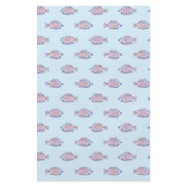 Fish Pattern on Blue. Red Line Rainbowfish. Flyer Design