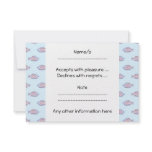 Fish Pattern on Blue. Red Line Rainbowfish. Invite