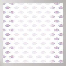 Fish Pattern. Red Line Rainbowfish. Posters