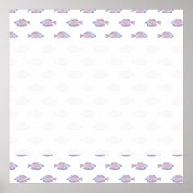 Fish Pattern. Red Line Rainbowfish. Posters