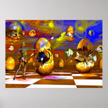fish poker, heart, club, diamond, spade, chess poster
