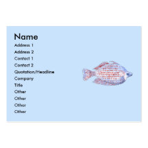 Fish. Red Line Rainbowfish. Business Card