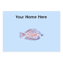 Fish. Red Line Rainbowfish. Business Card Template