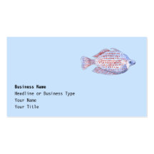 Fish. Red Line Rainbowfish. Business Cards