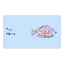 Fish. Red Line Rainbowfish. Business Cards