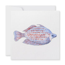 Fish. Red Line Rainbowfish. Personalized Invitation