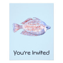 Fish. Red Line Rainbowfish. Personalized Invite
