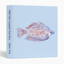 Fish. Red Line Rainbowfish. Vinyl Binder