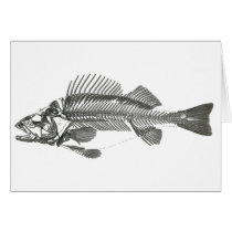 Fish Skeleton Greeting Card