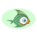 Fish Oval Stickers