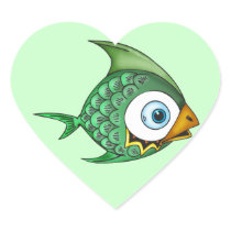 Fish Heart Stickers