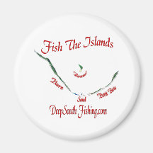 Fish The Islands Collection by FishTs.com Refrigerator Magnets