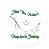 Fish The Islands Collection by FishTs.com Round Stickers