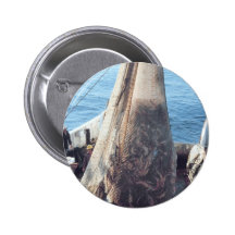 Fish Trawling Net Pinback Button