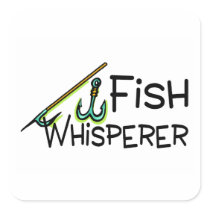Fish Whisperer Square Stickers