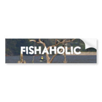 Fishaholic Bumper Sticker