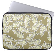 Fishbones Olive Laptop Sleeve