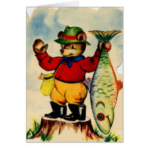 Fisherbear with his Catch of the Day Greeting Card