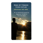 Fisherman at Sunset Fishing Business Label