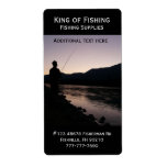 Fisherman at Sunset Fishing Business Label