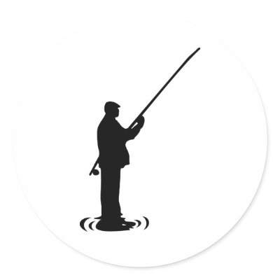 Fisherman - Fishing Stickers by Thinkdifferent