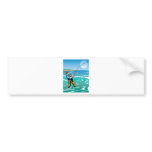 fisherman fishing surf casting bumper sticker