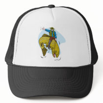 fisherman riding trout mesh hat