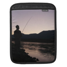 Fisherman Silhouette at Sunset Sleeve For iPads