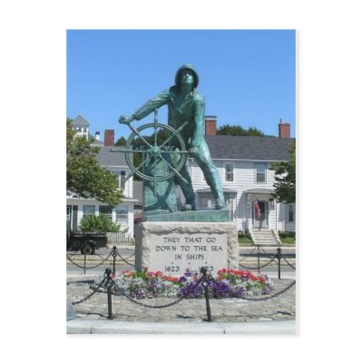 fisherman statue post cards by djwilly2k1