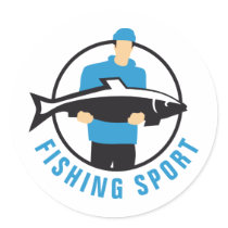 fisherman runder sticker