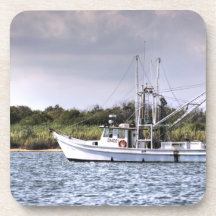 Fishermans Boat Beverage Coasters