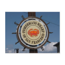 Fisherman's Wharf Sign Postcard