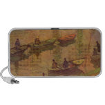 Fishermen fishing river Seine at Poissy by Monet Mp3 Speakers