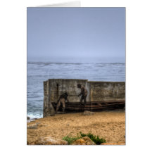 Fishermen Mural Greeting Cards