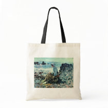 Fisherwoman From Granville By Grigorescu Nicolae Bags