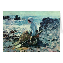 Fisherwoman From Granville By Grigorescu Nicolae Greeting Cards