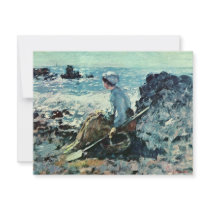 Fisherwoman From Granville By Grigorescu Nicolae Custom Invite