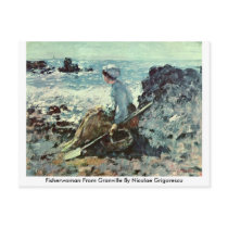 Fisherwoman From Granville By Nicolae Grigorescu Post Cards