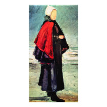 Fisherwoman on the shore by Vincent van Gogh Photo Greeting Card