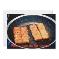 Fishfingers dinner invitation