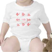 Fishies Powder Pink T Shirts