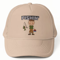 Fishin' Boy Tshirts and Gifts Mesh Hats