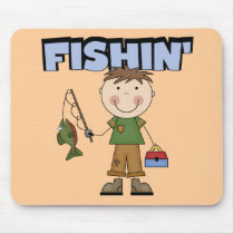 Fishin' Boy Tshirts and Gifts Mousepad