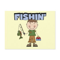 Fishin' Boy Tshirts and Gifts Post Card