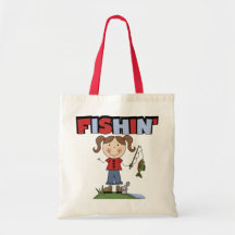 Fishin' Girl T-shirts and Gifts Bags