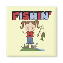 Fishin' Girl T-shirts and Gifts