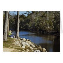 Fishin' on the River Card