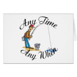 Fishing any time greeting card