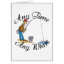 Fishing any time greeting cards