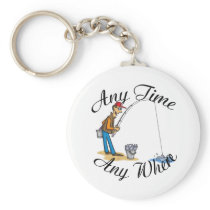 Fishing any time keychain